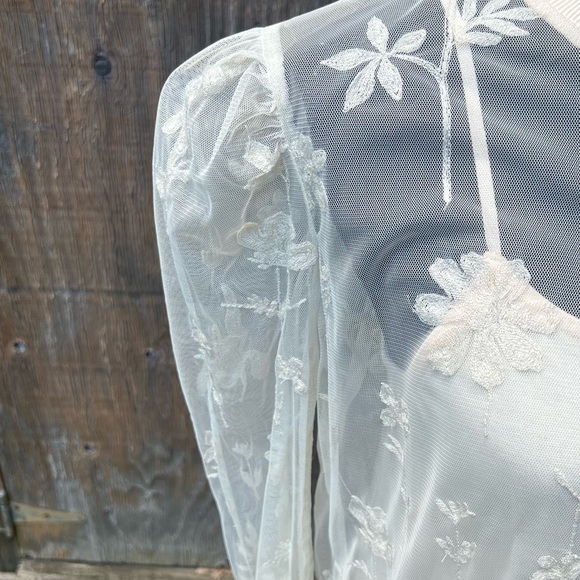 NWT Free People Cecelia Sheer Mini Dress S - Picture 4 of 7